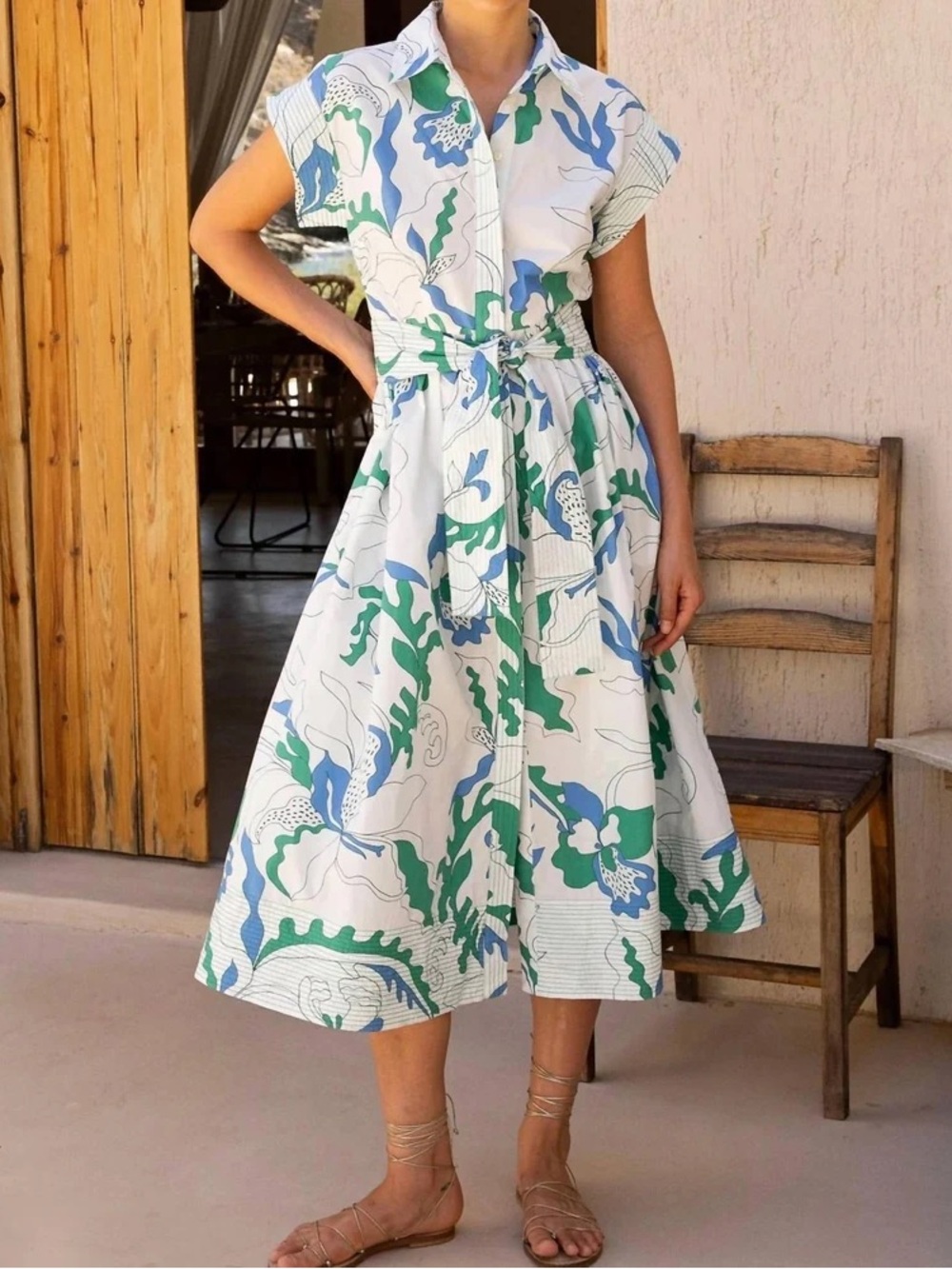 Oliphant Belted Shirt Dress